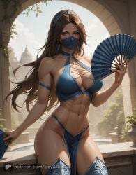 1girls ai_generated ass athletic athletic_female belly_button black_hair breasts brown_eyes cleavage clothed earrings female female_only fighter half_dressed kitana kitana_(mk9) lazykiller07 light-skinned_female light_skin long_hair mature mature_female medium_breasts midriff midway midway_games mortal_kombat mortal_kombat_(2011) natural_breasts navel round_ass slim_waist solo thick_thighs thighs tiara wide_hips