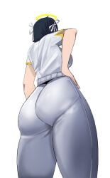 1girls angel ass aureola azazel_(helltaker) black_hair breasts helltaker tagme