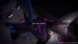 3d animated arcane arcane_jinx blender blue_hair foreskin futanari goopyr34 holding_penis jinx_(league_of_legends) league_of_legends looking_at_viewer masturbation no_sound painted_nails phone phone_view purple_eyes riot_games snapchat solo solo_focus solo_futa tagme text twintails video