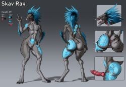 3_fingers 3_toes abs absurd_res alien animal_genitalia animal_penis anthro arm_feathers ass athletic athletic_male avian beak beam_rifle biceps big_butt biped blue_body blue_eyes blue_feathers bodily_fluids claws covenant_alphabet_(halo) curvy_figure digitigrade erection fangs feathered_crest feathers feet femboy finger_claws fingers front_view genital_fluids genital_slit genitals glans glowing glowing_tattoo grey_body grey_skin halo_(series) hand_on_hip hand_on_leg head_crest head_feathers hi_res huge_butt interstellarmachine kig-yar knot looking_at_viewer male microsoft model_sheet nude open_mouth pecs penis pink_penis pose pupils raised_arm rear_view ridged_knotted_penis ridged_penis sackless scalie science_fiction sharp_teeth short_tail simple_background skav_rak slit_pupils small_tail solo standing t'vaoan tail tattoo teeth text thick_thighs toe_claws toes wide_hips xbox_game_studios