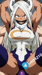 1boy 1girls ai_generated anal anal_sex bondage crying female mirko muscular my_hero_academia tied_up