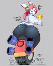 1girls 2025 2d afterm1dnight artist_logo ass ass_bigger_than_head ass_focus clothed hal_laboratory hyper_ass kirby_(series) kirby_air_riders kirby_planet_robobot non-human panties_visible_through_clothing pink_hair susanna_patrya_haltmann susie_(kirby) tagme tight_clothing wheelie_(kirby) wheelie_bike