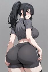 1girls ai_generated ass big_ass female female_focus female_only looking_at_viewer looking_over_shoulder milf mommy self_upload solo solo_female solo_focus teasing teasing_with_butt