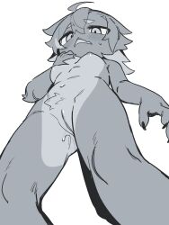 absurd_res anthro avian beak biped bird blush breasts female fingers genitals hi_res kaltespur looking_at_viewer navel nude nude_anthro nude_female solo standing tail vulva