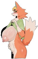 big_breasts colored no_panties one_breast_out pubic_hair suigi sususuigi thick_thighs