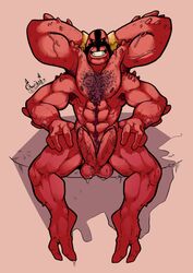 alien bara beard ben_10 bench diphallia diphallism erect fourarms ghuraok male male_only multi_arm multi_limb multi_penis muscles muscular penis solo tetramand