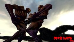 3d animated big_breasts big_penis brunette devilmask imp monster sfm tagme tree trio video