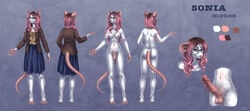 2019 5_fingers 5_toes anthro clothed clothing digital_media_(artwork) eyebrows eyelashes fingers gynomorph hair hi_res intersex mammal mouse murid murine pink_hair rodent sabretoothed_ermine smile sonia_(sabretoothed_ermine) toes whiskers