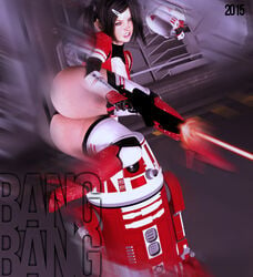 1girls 3d armor artist_name astromech_droid bangbangrush big_ass big_breasts big_butt bimbo black_gloves black_hair blaster boots busty butt_crack curvy dat_ass detailed_background droid e-11_blaster_rifle elbow_gloves eyelashes female firearm front_view gloves gun hair_ornament hairclip helmet high_heel_boots high_heels holding_object hourglass_figure human indoor inside long_hair lying megan_(bangbangrush) midriff pose posing robot room shadow shocktrooper_(star_wars) short_shorts shorts shortstack shoulder_pads sideboob star_wars stormtrooper text tied_hair twintails voluptuous weapon wide_hips