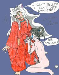 2boys fellatio inuyasha inuyasha_(character) jakotsu male male_only oral sex trainer_(artist) uncensored yaoi