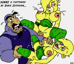 adventures_of_the_gummi_bears anthro bear big_breasts breasts disney duke_igthorn female fur human interspecies male mammal nev nipples pussy straight sunni_gummi