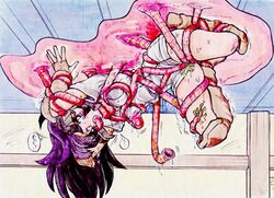 1girls clothing druaga_no_tou ki_(druaga) on_front suspension tagme tentacle