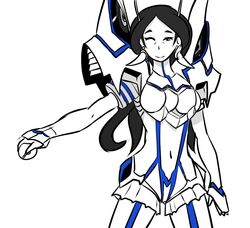 1girls alternate_costume alternate_outfit bikini bikini_armor black_and_white blue_(bluevp) boots breasts cleavage cosplay crossover drasna_(pokemon) earrings elite_four flat_colors game_over human human_only impossible_clothes jewelry junketsu junketsu_(cosplay) kill_la_kill kiryuuin_satsuki_(cosplay) large_breasts limited_palette long_hair navel near_monochrome nintendo one_eye_closed panties poke_ball pokemon pokemon_xy revealing_clothes smile solo swimsuit thighhighs thighs underwear