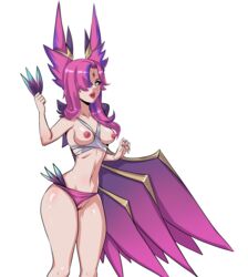 kyoffie league_of_legends riot_games source_request star_guardian star_guardian_series star_guardian_xayah tagme vastaya xayah