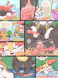 1girls 2boys absurd_res animal_genitalia animal_penis anus being_watched blush bodily_fluids braixen canine canine_penis clitoris close-up crocodiler_owen cum cum_in_pussy cum_inside female feral furry genital_fluids half-closed_eyes hi_res knot larger_male lycanroc male mammal microphone midday_lycanroc nintendo original_character outside penetration penis pokémon_(species) pokemon pokemon_(species) pokemon_sm pokemon_xy public public_sex pussy pussy_juice sex sex_in_car size_difference smaller_female truck vaginal_penetration vehicle video_games wide_hips