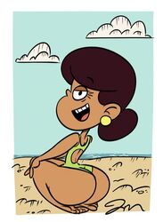 ass barefoot beach big_ass feet female half-closed_eyes jmdoodle jose-miranda josethewey looking_at_viewer nickelodeon open_mouth smile solo straight_hair swimsuit the_loud_house thick_thighs thighs wide_hips