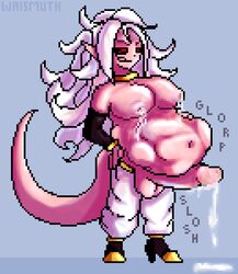 belly big_belly cum erection futanari futanari_pred hard_pixels intersex penis pixel_art vore