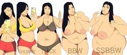 asian asian_female bbw belly big_belly expansion fat female fukkura morbidly_obese obese sequence ssbbw weight_gain