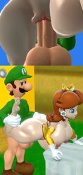 1boy 1girls 3d animated barefoot big_balls big_breasts big_butt big_penis clothed_sex doggy_style female happy_sex lingerie luigi male mario_(series) mxp1985 nintendo princess_daisy self_upload source_filmmaker straight super_mario_bros. thrusting vaginal_penetration vaginal_sex