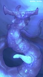 blue_eyes digital_media_(artwork) ghost_leviathan hi_res looking_at_viewer male_only marine mochi-bunn penis subnautica