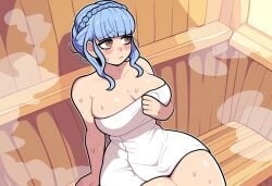 1girls ai_generated fire_emblem fire_emblem:_three_houses marianne_von_edmund novelai sauna towel