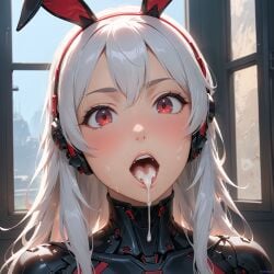 ai_generated bunny_ears cum_in_mouth girls'_frontline_2:_exilium krolik soldier