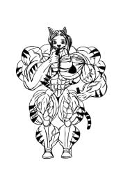 abs e19700 female hair muscular muscular_arms muscular_female muscular_legs muscular_thighs tail
