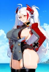 1girls ai_generated azur_lane creamy_ai curvy curvy_female curvy_figure light-skinned_female light_skin long_hair prinz_eugen_(azur_lane) tagme twintails white_hair