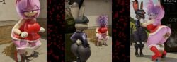 absurd_res accident amy_rose ass big_butt big_ears clothing cuff_(restraint) curvy_figure dirty_ass disney dress duo eulipotyphlan feces feces_pile female female_pooping handcuffs heart_print_panties heart_print_underwear hedgehog hi_res judy_hopps lagomorph leporid mammal metal_cuffs mr_disgusting panties pooping_fetish pooping_on_floor rabbit restraints scat sega shart soiling sonic_(series) sonic_the_hedgehog_(series) stained stained_underwear tail underwear white_clothing white_panties white_underwear wide_hips zootopia