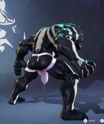 big_ass big_butt black_body black_skin dripping dripping_precum edit inkpuppy jockstrap male male_only marvel marvel_rivals muscular muscular_ass muscular_butt muscular_male muscular_thighs photoshop round_ass round_butt screenshot_edit spider-man_(series) symbiote venom venom_(marvel) venom_(marvel_rivals)