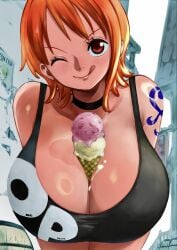 ai_generated big_breasts female female_only kyugata nami_(one_piece) one_piece