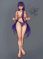 yuri (doki doki literature club) from doki doki literature club by pewter-boi