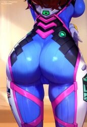 1girls ai_generated ass ass_focus blue_bodysuit bodysuit breasts brown_hair cameltoe clothing curvaceous curvaceous_female curvaceous_figure curvy curvy_figure d.va d.va_(overwatch) facing_away female female_focus female_only from_behind gloves headphones huge_ass hydrolis999 inviting inviting_to_sex large_ass large_breasts long_hair looking_at_viewer looking_back overwatch overwatch_2 pilot_suit presenting presenting_ass presenting_hindquarters ribbed_bodysuit seductive seductive_look seductive_smile shiny_clothes short_hair skin_tight solo standing thick_thighs thighs voluptuous voluptuous_female white_gloves wide_hips