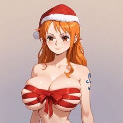 ai_generated christmas_outfit female female_only nami_(one_piece) one_piece radiant659