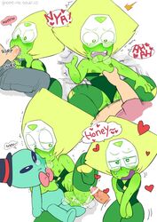 :3 after_sex alien blowjob blushing breasts clothed clothing crying cum cum_in_pussy fellatio gem_(species) gnome-no groping heart_eyes hugging human leaking_cum missionary penis peridot_(steven_universe) small_breasts spread_legs steven_universe sweat tagme unseen_male_face