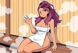 1girls ai_generated fire_emblem fire_emblem:_three_houses novelai petra_macneary sauna towel