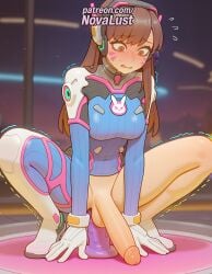 1futa 2025 ai_generated artist_name average_breasts bangs blush bodysuit breasts breasts breasts brown_eyes brown_hair bust chest cock d.va dick eyebrows_visible_through_hair facial_mark futanari headphones hi_res high_quality high_resolution highres long_hair medium_breasts normal_breasts nose_blush novalust overwatch patreon patreon_username penis solo squatting stable_diffusion testicles trembling twitching_penis watermark whisker_markings white_gloves