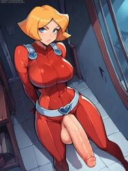 ai_generated big_penis clover_(totally_spies) futa_only futanari grapesss light-skinned_futanari solo totally_spies