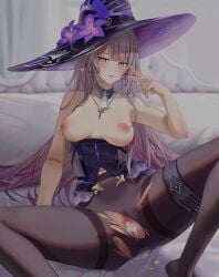 cum cum_in_pussy cum_inside hat herta_(honkai:_star_rail) purple_eyes tagme video