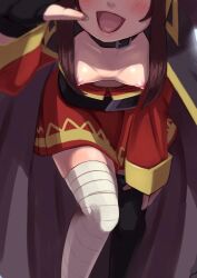 artist_request cute female kono_subarashii_sekai_ni_shukufuku_wo! megumin pixiv small_breasts teenager visible_breasts visible_nipples