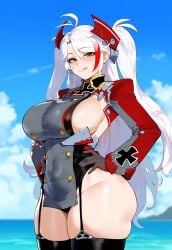 1girls ai_generated azur_lane creamy_ai curvy curvy_female curvy_figure light-skinned_female light_skin long_hair prinz_eugen_(azur_lane) tagme twintails white_hair