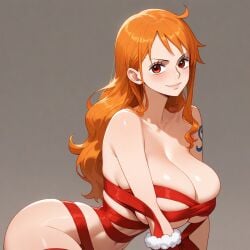 ai_generated christmas_outfit female female_only nami_(one_piece) one_piece radiant659