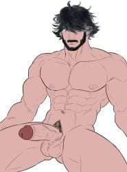 abs balls bara biceps big_balls big_penis bxc_qaq charles_holt erection identity_v male male_nipples male_only manly muscular_male nipples nude pecs penis