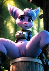 embarrassed girl pussy rivet_(ratchet_and_clank) video_games