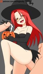 glasses halloween halloween_costume lovingzecky original_character red_hair witch witch_hat