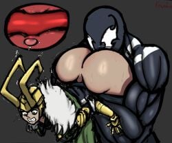 2boys femboy kruabo loki_(marvel) loki_(marvel_rivals) long_tongue muscular_male prostate rimming tagme venom_(marvel) venom_(marvel_rivals) x-ray yaoi