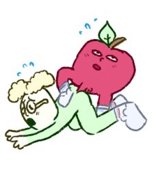 apple apple_&_onion apple_and_onion cartoon_network clothed clothing flora_fauna food food_creature footwear from_behind_position fruit herbology male male_only male_penetrating onion partially_clothed penetration penis plant sex shoes simple_background vegetable white_background yaoi