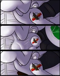 absurd_res amazon comic:speared_stallion cosmonaut cutie_mark dialogue duo english_text fan_character feral furry futa_on_male futanari hi_res large_insertion male marina_fae my_little_pony penetration size_difference text