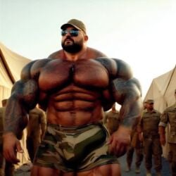 ai_generated alpha_male bara bara_tiddies bara_tits bulge bulge_fondling bulge_through_clothing bulge_under_clothes dominant dominant_male gay homoerotic leader male male_focus male_only maledom malesub manly manly_gay masculine masculine_male masculine_man masculinity masculinization military military_clothing military_uniform muscle muscles muscular muscular_male no_visible_genitalia sunglasses tagme video worship worship_request worshiping worshipping yaoi