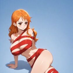 ai_generated christmas_outfit female female_only nami_(one_piece) one_piece radiant659